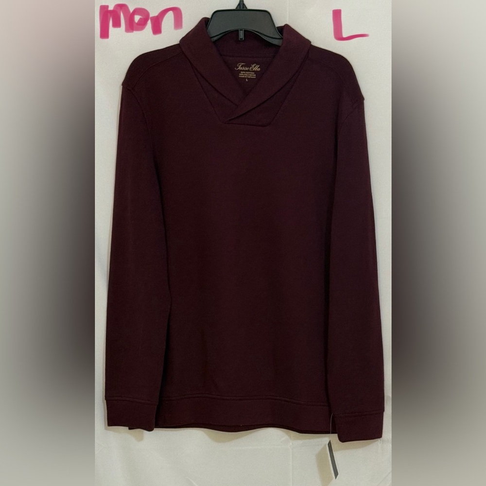 Tasso Elba Deep Red Long Sleeve Top